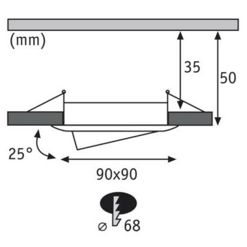 Paulmann 927.74 - SADA 3x LED/6,8W Badkamer inbouwarmatuur PREMIUM LINE 230V