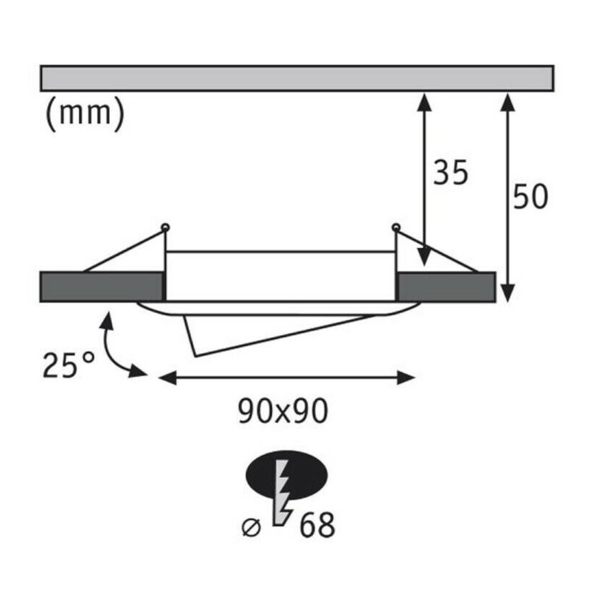 Paulmann 927.74 - SADA 3x LED/6,8W Badkamer inbouwarmatuur PREMIUM LINE 230V