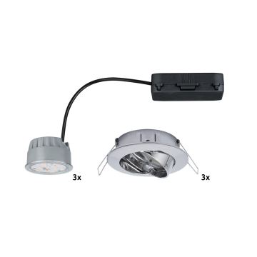 Paulmann 92821 - SET 3x LED/7W IP23 Dimbare en hangende badkamer verlichting COIN 230V