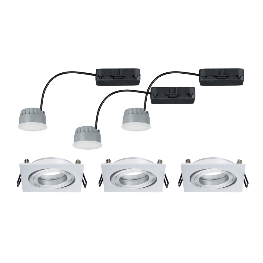 Paulmann 92839 - SET 3x LED/7W IP23 Dimbare en hangende badkamer verlichting COIN 230V