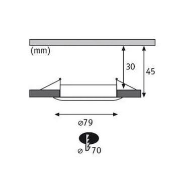 Paulmann 93976 - SET 3xLED/6,8W IP44 Badkamer inbouwverlichting COIN 230V