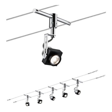 Paulmann 94081 - SET 5xLED/5W Spot voor een stringsysteem 230V zwart