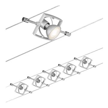 Paulmann 94133 - SET 5xGU5,3/10W Spot voor een stringsysteem MAC 230V chroom