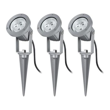 Paulmann 98845 - SET 3x LED/3W IP65 Schijnwerper GARDENSPOT 230V