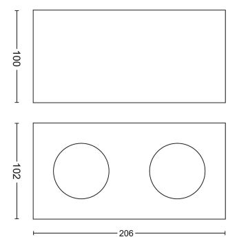 Philips 50492/31/P0 - Dimbare LED Spot MYLIVING BOX 2xLED/4,5W/230V