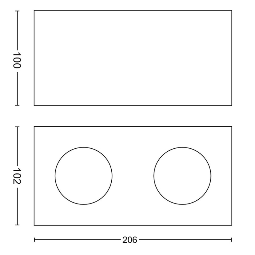 Philips 50492/31/P0 - Dimbare LED Spot MYLIVING BOX 2xLED/4,5W/230V