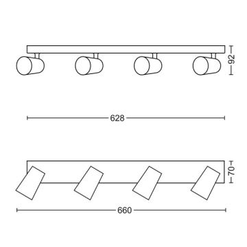 Philips - Spot 4xGU10/5,5W/230V