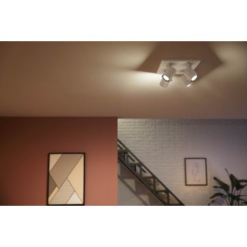 Philips - LED RGBW Dimbare spot Hue ARGENA 4xGU10/5,7W/230V