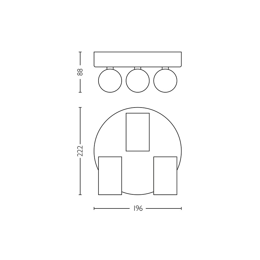 Philips - Badkamer spot IDRIS 3xGU10/5W/230V IP44 wit