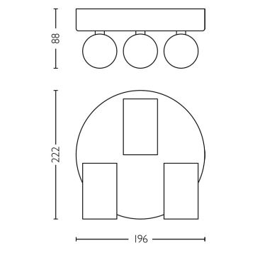 Philips - Badkamer spot IDRIS 3xGU10/5W/230V IP44 zwart/goud