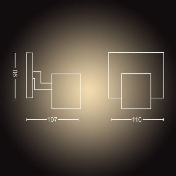 Philips - Dimbare LED Spot Hue RUNNER 1xGU10/4,2W/230V 2200-6500K + afstandsbediening zwart