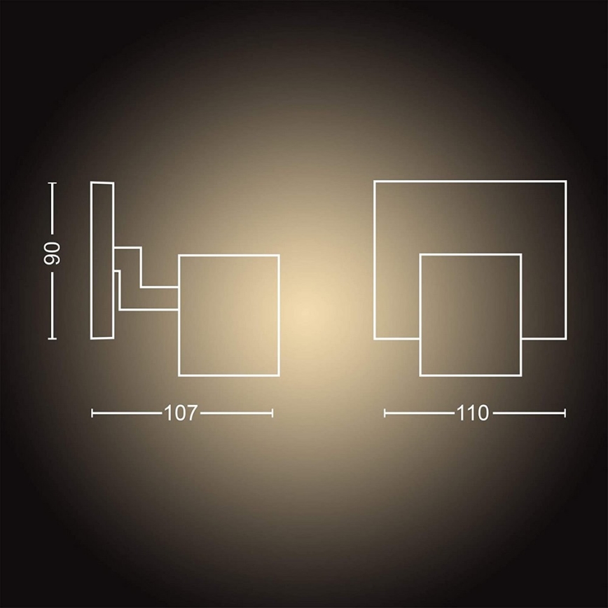 Philips - Dimbare LED Spot Hue RUNNER 1xGU10/4,2W/230V 2200-6500K + afstandsbediening zwart