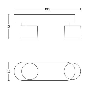 Philips - Dimbare LED Spot 2xLED/4,5W/230V