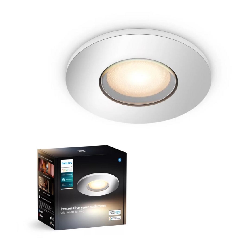 Philips - LED dimbare badkamer inbouwspot Hue ADORE BATHROOM 1xGU10/4,2W/230V 2200-6500K IP44