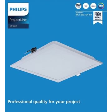 Philips - LED Hang plafondverlichting PROJECTLINE LED/15W/230V 29,5x29,5 cm