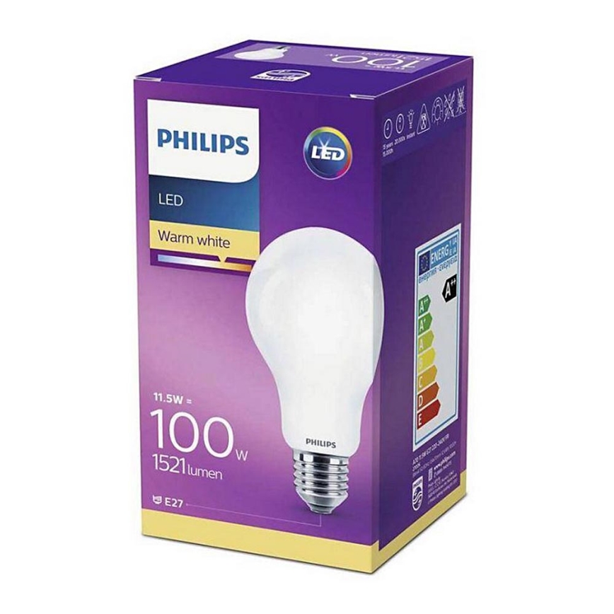 Philips - LED Lamp E27 / 11,5W / 230V 2700K