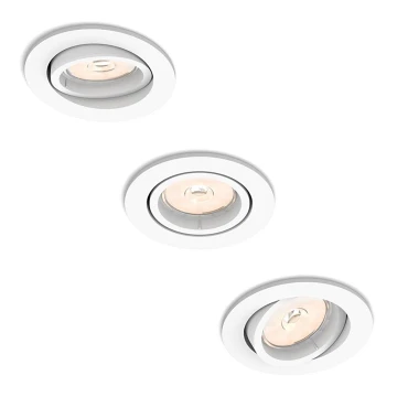 Philips - SET 3x Inbouwspot 1xGU10/5,5W/230V