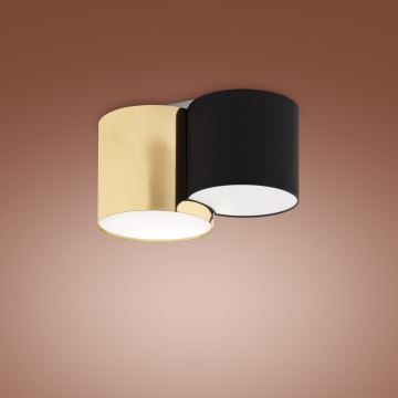 Plafond Lamp MONA 2xE27/15W/230V zwart/goud