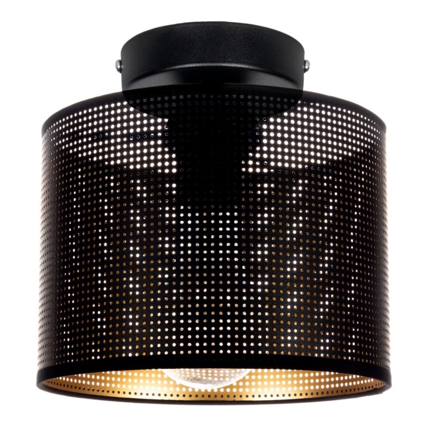 Plafondlamp ALDO 1xE27/60W/230V diameter 20 cm zwart