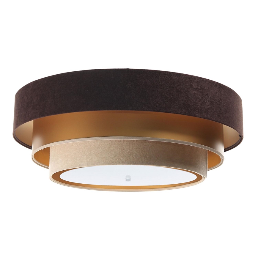 Plafondlamp TRINITI 2xE27/60W/230V bruin/goud/beige