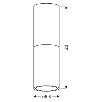 Plafondlamp TUBA 1xGU10/15W/230V