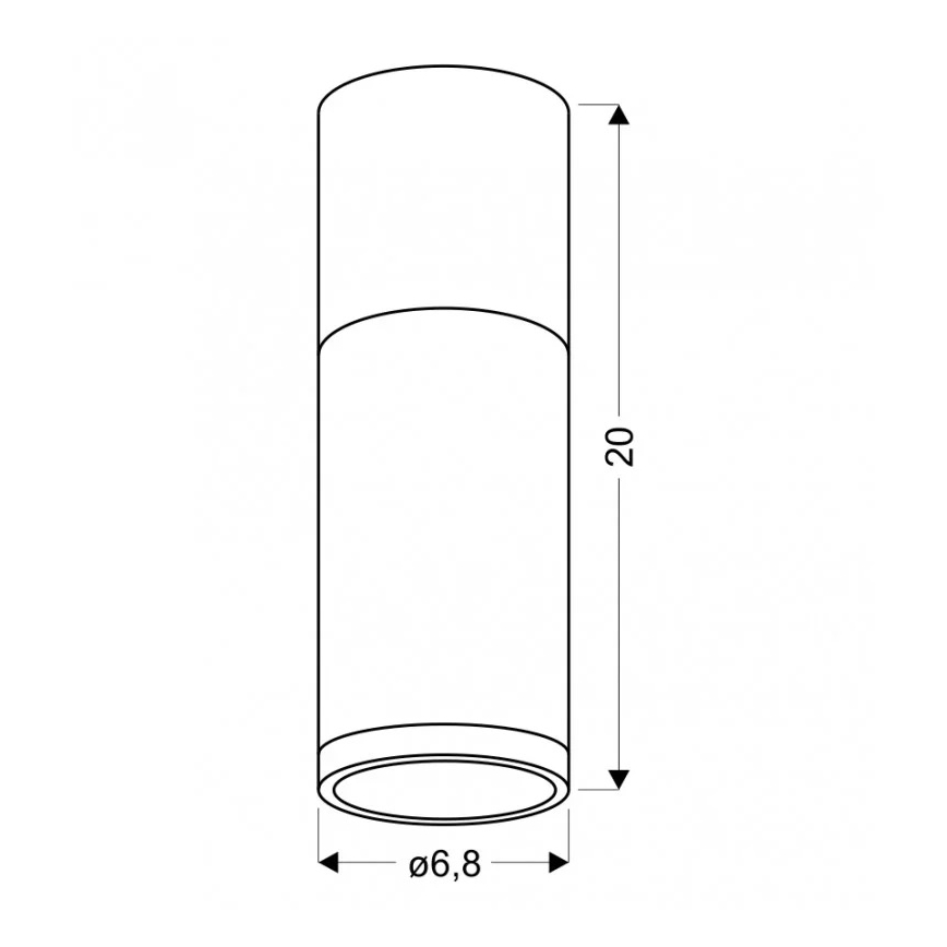 Plafondlamp TUBA GU10/15W/230V