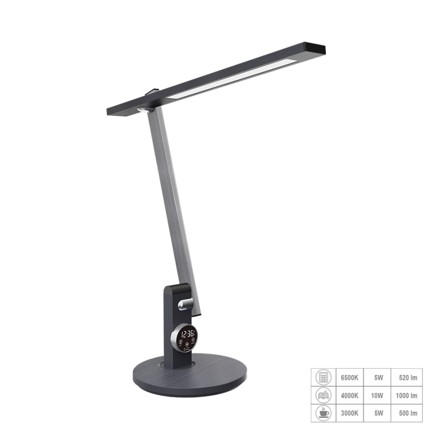 Prezent 31215 - LED Dimbaar aanraken flexible tafellamp met een scherm PUNK LED/12W/230V 3000-6500K