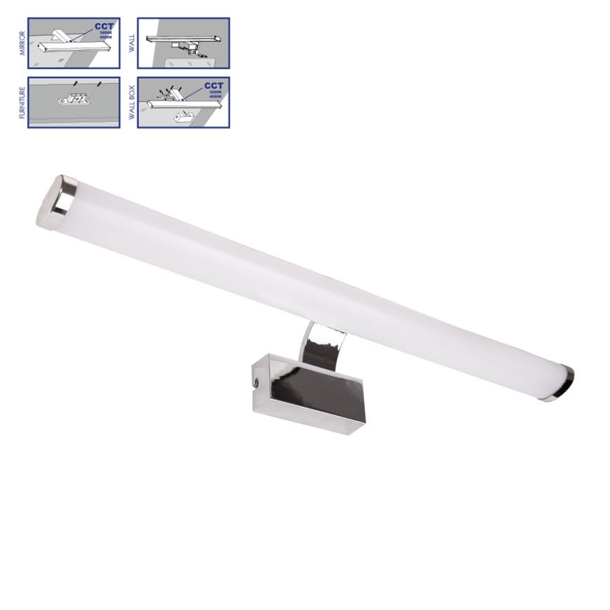 Prezent 70225 - LED Dimbare badkamerspiegelverlichting SOLANA LED/12W/230V IP44 3000/4000K 60 cm