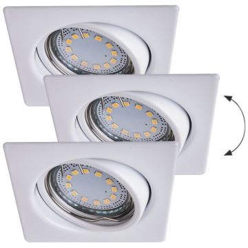 Rabalux - SET 3xLED Inbouwverlichting 3xGU10/3W/230V IP40