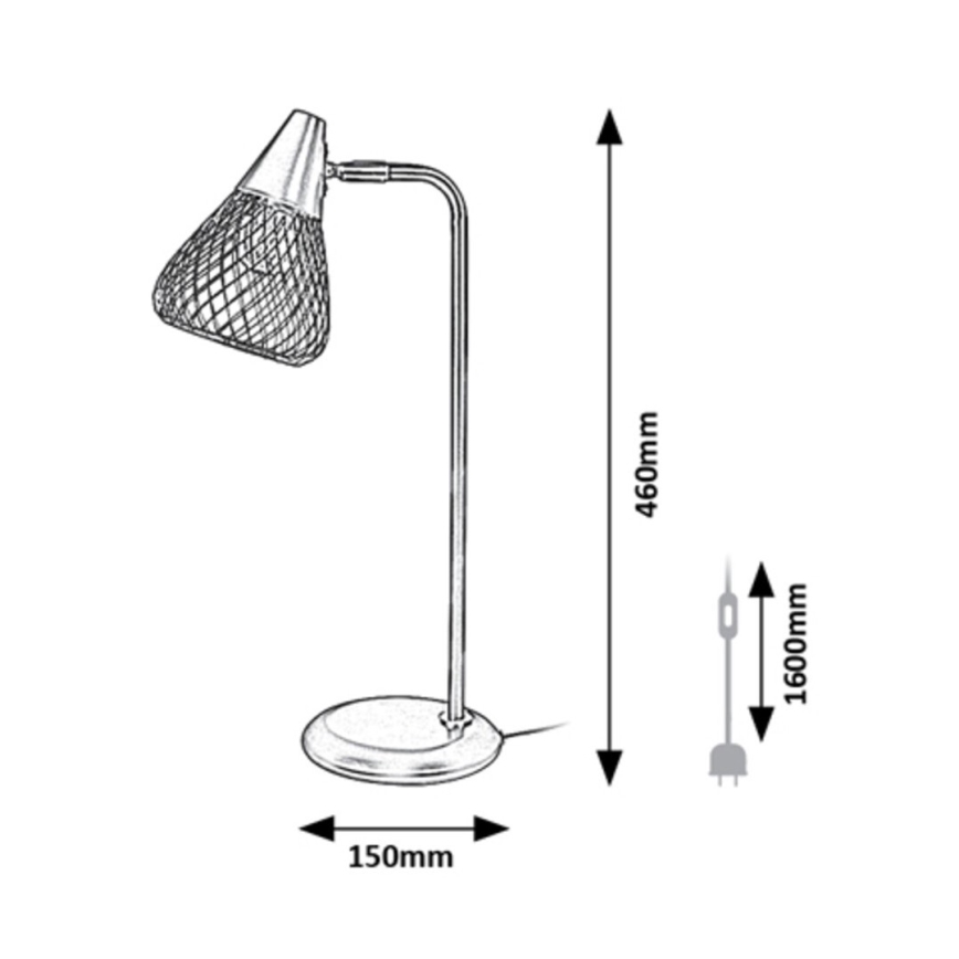 Rabalux - Tafellamp 1xE14/25W/230V grijs