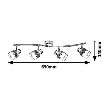 Rabalux 5344 - Spot LACEY 4xE14/40W/230V