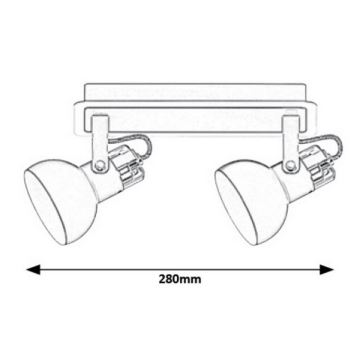 Rabalux -Plafond-Spot 2xGU10/35W/230V