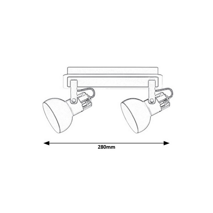 Rabalux -Plafond-Spot 2xGU10/35W/230V