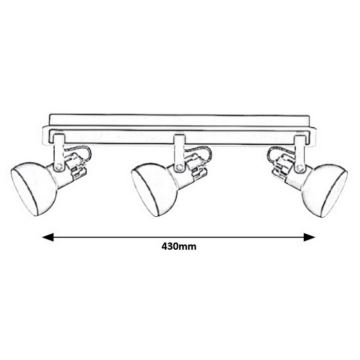 Rabalux -Plafond-Spot 3xGU10/35W/230V