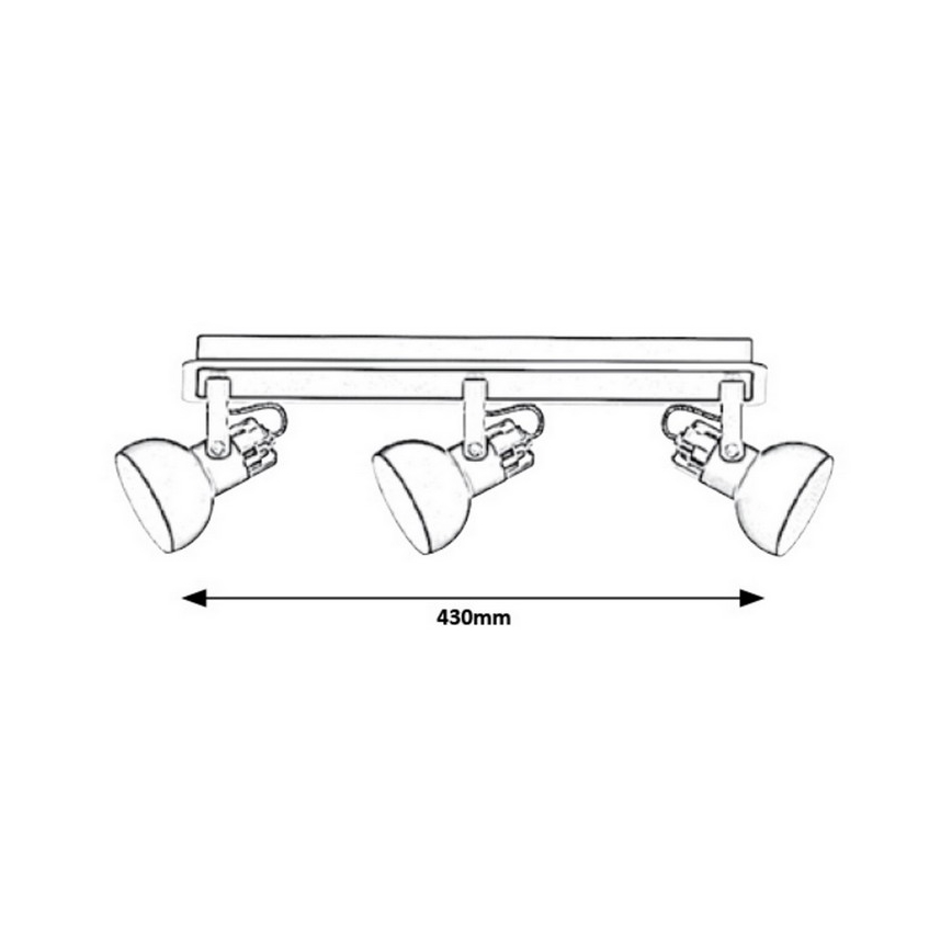 Rabalux -Plafond-Spot 3xGU10/35W/230V