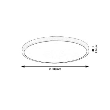 Rabalux - LED Plafondlamp LED/24W/230V 4000K diameter 30 cm zwart