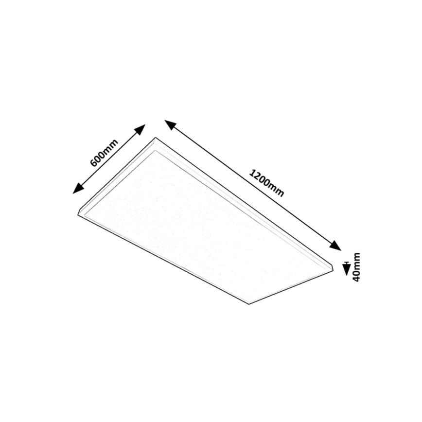 Rabalux - LED Bevestigd lichtpaneel LED/80W/230V 4000K 120x60 cm