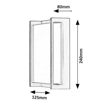 Rabalux - Wandlamp voor buiten 1xE27/12W/230V IP44