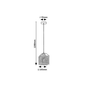 Rabalux - Hanglamp aan een koord 1xE27/40W/230V zwart