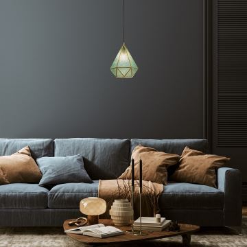 Rabalux - Hanglamp aan een koord 1xE14/40W/230V blauw/goud