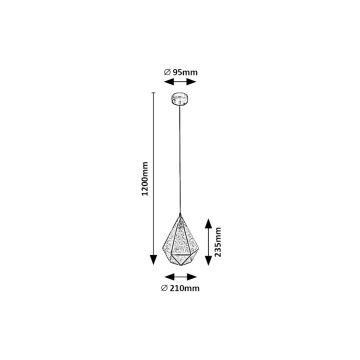 Rabalux - Hanglamp aan een koord 1xE14/40W/230V blauw/goud