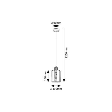 Rabalux - Hanglamp aan een koord 1xE27/40W/230V