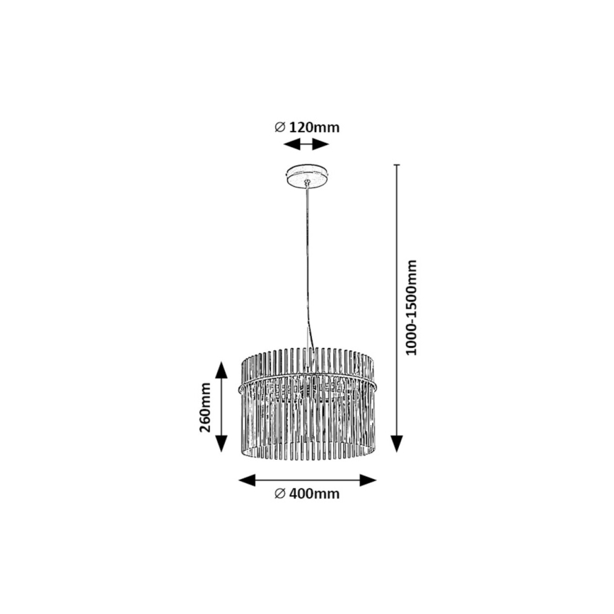 Rabalux - Hanglamp aan een koord 1xE27/40W/230V