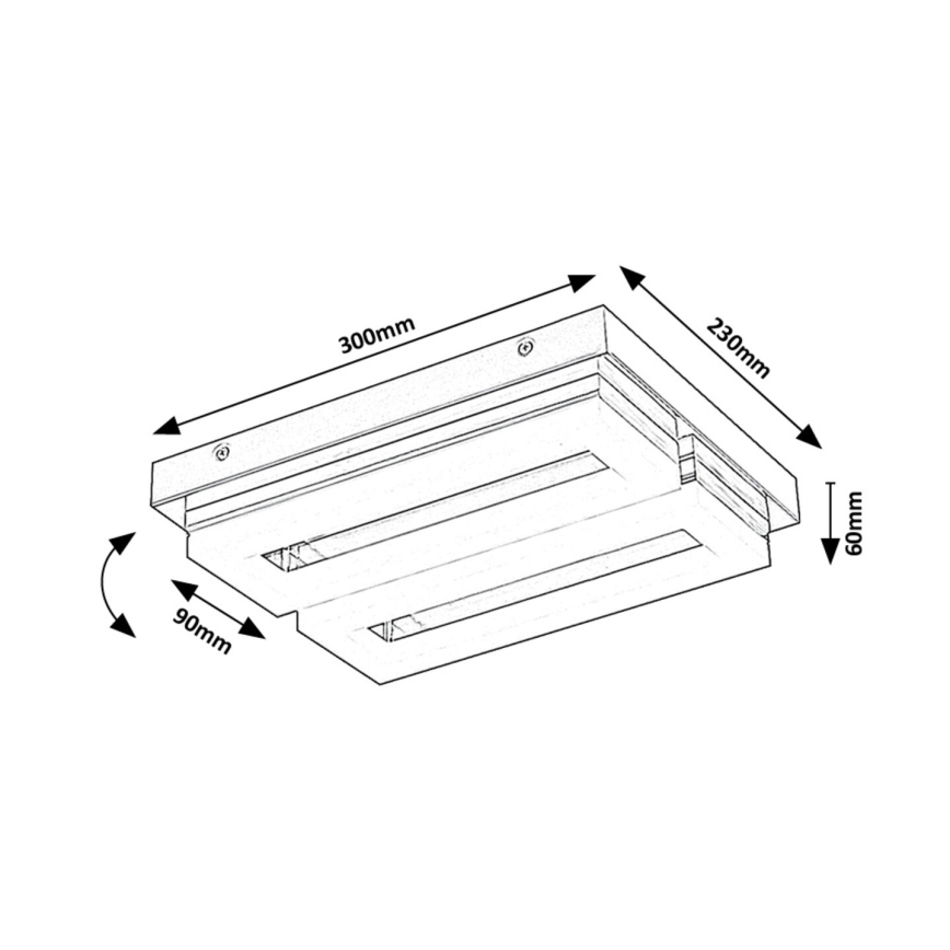 Rabalux - LED Badkamer plafondlamp LED/24W/230V 4000K IP44