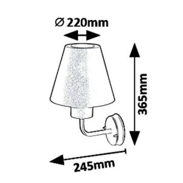 Rabalux 8844 - Buiten wandverlichting FAVARA 1xE27/14W/230V IP44