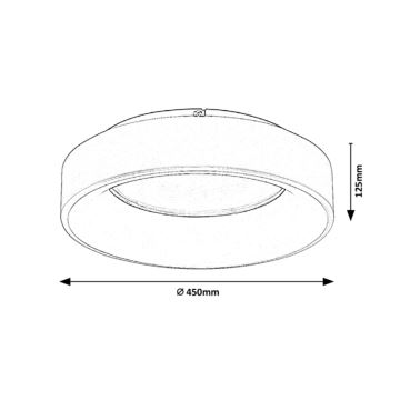 Rabalux - Dimbare LED Plafond Lamp LED/24W/230V rond + afstandsbediening 3000-6000K