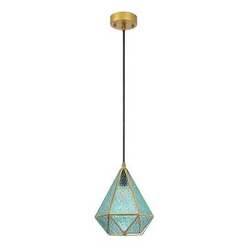 Rabalux - Hanglamp aan een koord 1xE14/40W/230V blauw/goud