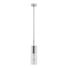 Rabalux - Hanglamp aan een koord 1xE27/40W/230V doorzichtig/chroom