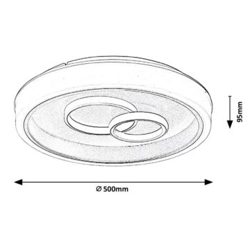 Rabalux - LED Plafond Lamp LED/40W/230V rond