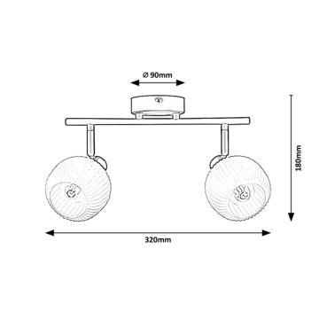 Rabalux - Plafond Spot 2xE14/40W/230V